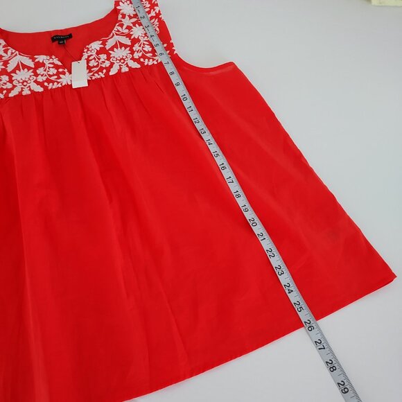 Talbots Embroidered Voile Shell Top Size XL - Picture 4 of 10